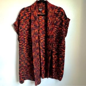 Erika Fall Colors Open Sweater Cardigan
